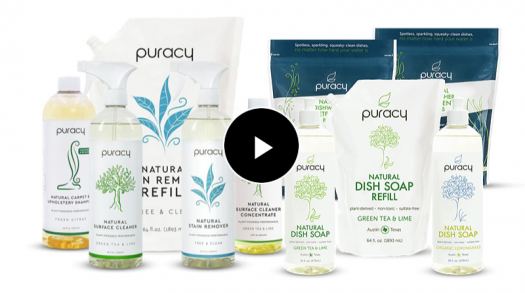Puracy home cleaning products are all natural, organic, plant-based and effective 